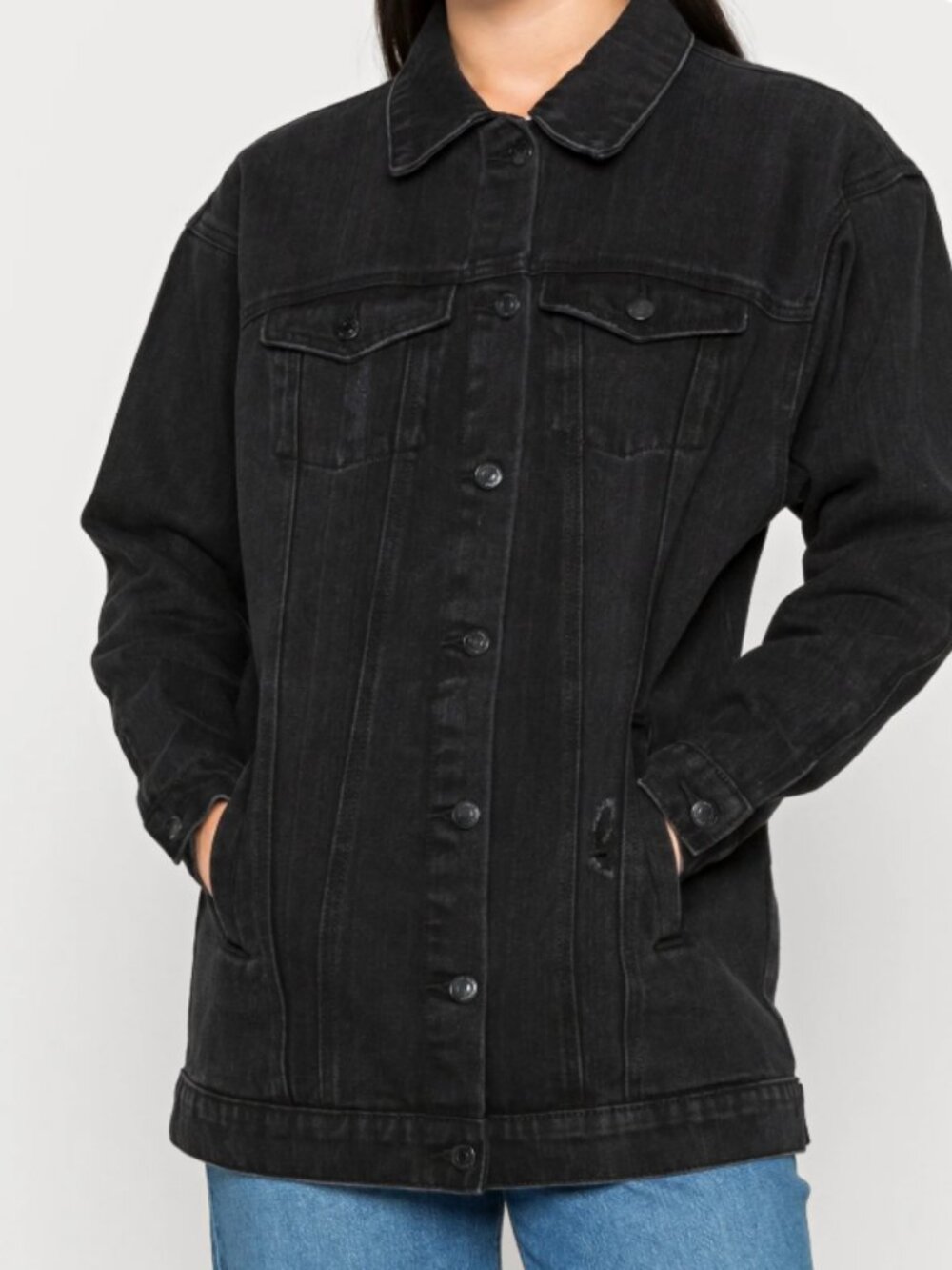 Vero Moda Denim Jacket - Black - Size XL